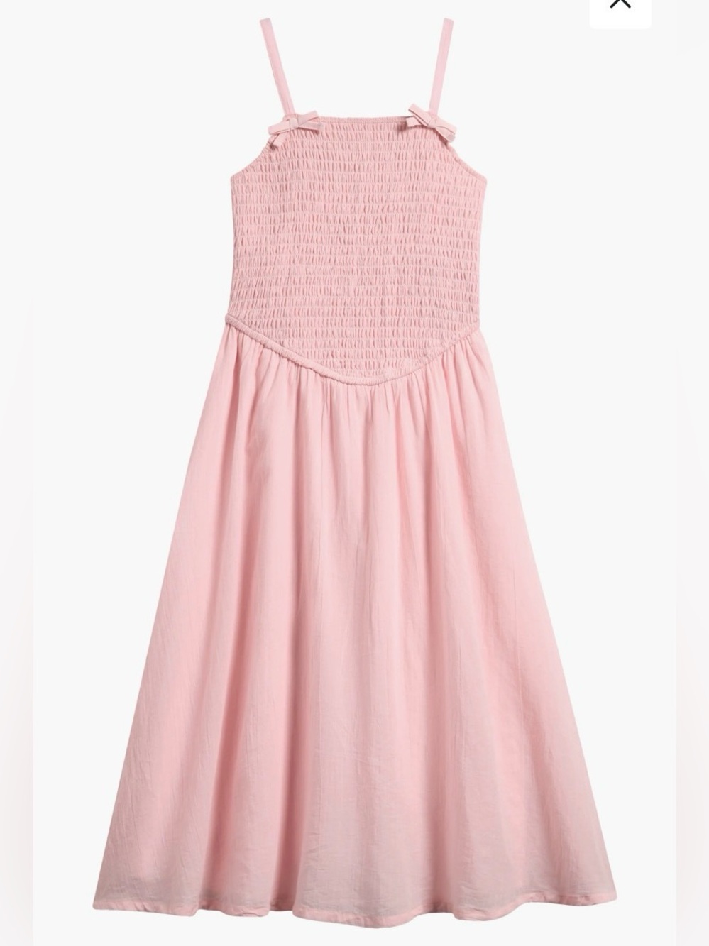 NWT Abercrombie Kids Pink Smocked Cotton Sundress Summer Party Cottage-Sz 11/12